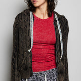 Knit Stone Wash Hoodie