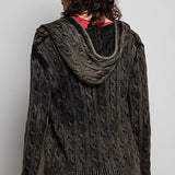 Knit Stone Wash Hoodie