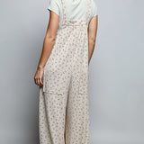 Latte Floral Overall