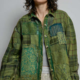 Green patchwork Jacket