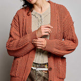Cable Knit Rust Sweater