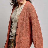 Cable Knit Rust Sweater