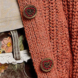 Cable Knit Rust Sweater