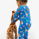 SoftSnooze™ Baby Bamboo Viscose Zoo Crew Footed One Piece Pajama