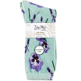 Pansy Eucalyptus Scent Cozy Crew Sock