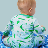 SoftSnooze™ Baby Bamboo Viscose Alligator Adventure Convertible One Piece Footie Pajama