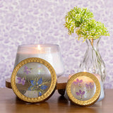 Watercolor Pressed Floral Candles
