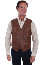 Load image into Gallery viewer, Vintage Mens Brown Leather Vest
