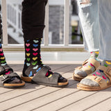 Multicolored Hearts Bamboo Crew Women's Socks