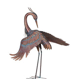 Copper Patina Heron Statues