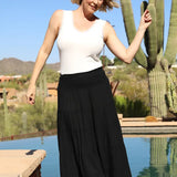 Tierd Black Maxi Skirt