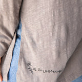 Oversized Cotton Doodle Tee - Ash