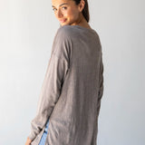 Oversized Cotton Doodle Tee - Ash