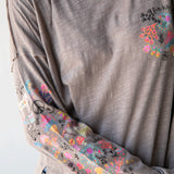 Oversized Cotton Doodle Tee - Ash