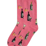 MeMoi Wine and Cheese Bamboo Blend Crew Socks