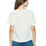 Top Waffle Knit Hand Stitched Details
