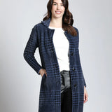 Plush Houndstooth Cozy Coat