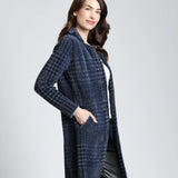 Plush Houndstooth Cozy Coat