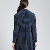 Plush Houndstooth Cozy Coat