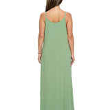 Green Boho Maxi Dress Patchwork