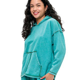 Hoodie Boho Casual Vintage Washed