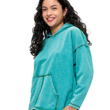 Hoodie Boho Casual Vintage Washed