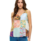 Boho Floral Patchwork Top