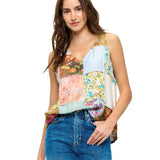 Boho Floral Patchwork Top