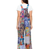 Boho Print Tie Dye Patchwork Overall