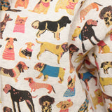 Colorful Dog Breeds Print Zip Up Hoodie