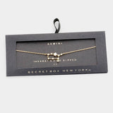 Secret Box _ 14K Gold CZ Zodiac Sign Charm Bracelet