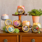 Watercolor Pressed Floral Candles