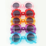 Kids Bright Flower Frame Sunglasses