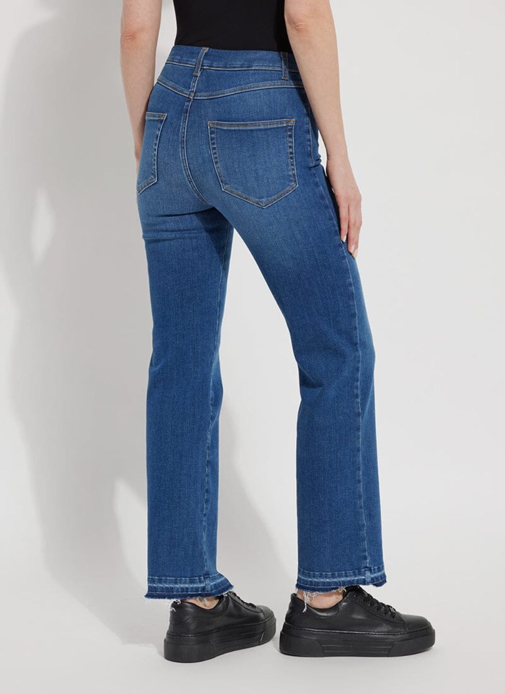 'Holding Power' Premium Denim Relaxed Straight Media Back View