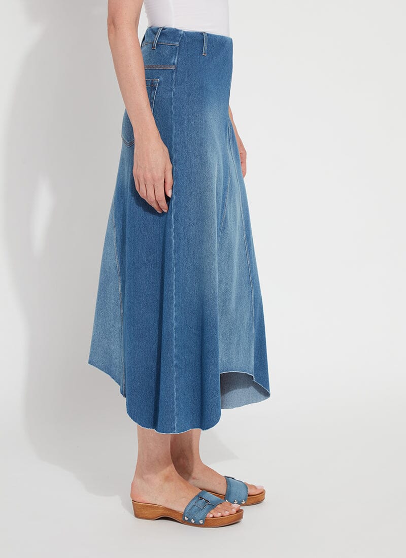 Camille Denim Maxi Skirt Side View