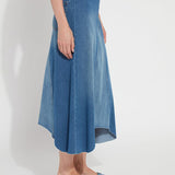 Camille Denim Maxi Skirt Side View