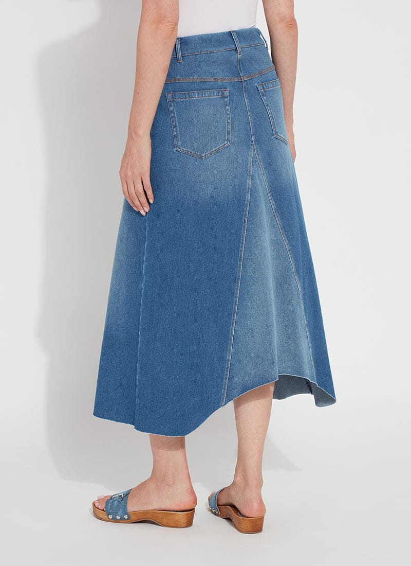 Camille Denim Maxi Skirt Back View