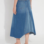 Camille Denim Maxi Skirt Back View