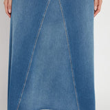 Camille Denim Maxi Skirt Front V