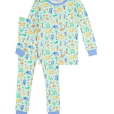 Boys Dino-mite Dude Dinosaur Bamboo Viscose Long Sleeve Pajama Set