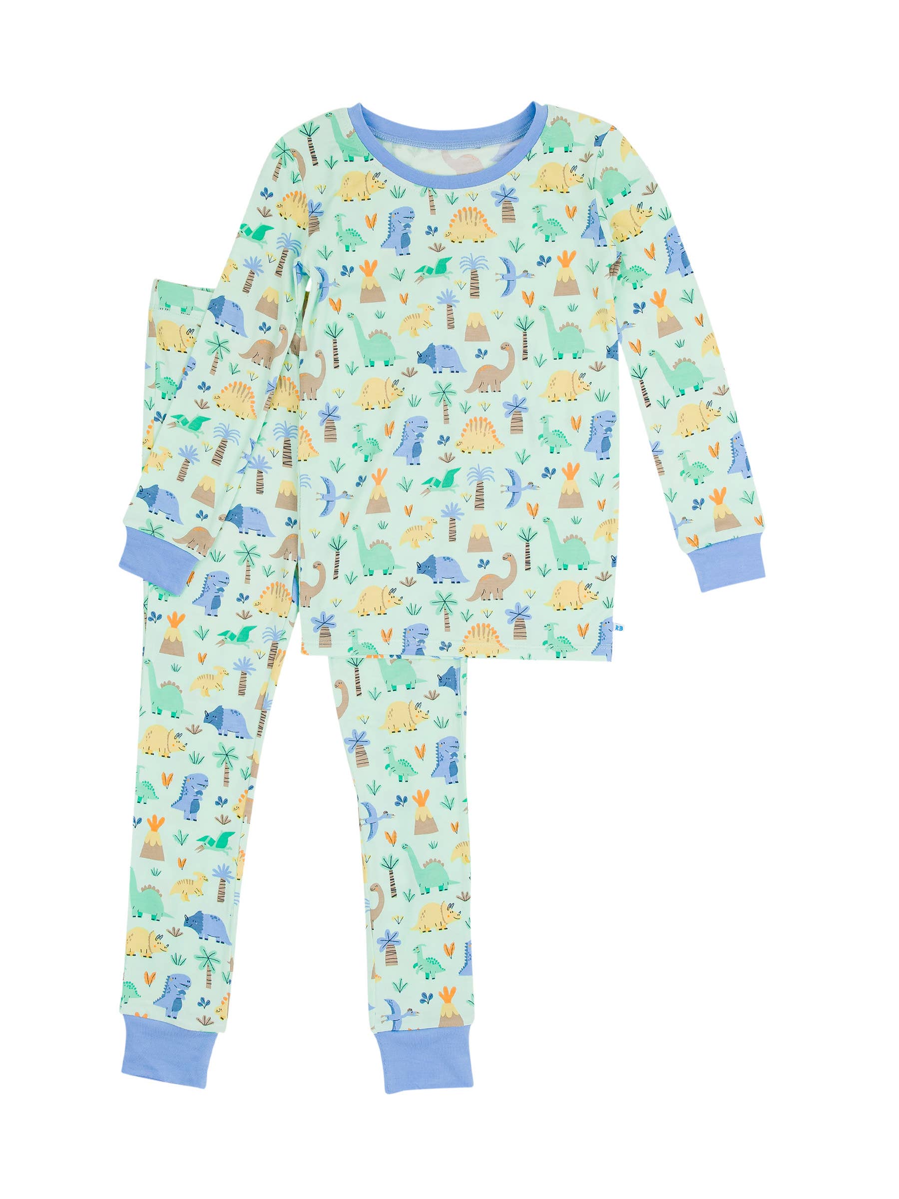 Boys Dino-mite Dude Dinosaur Bamboo Viscose Long Sleeve Pajama Set