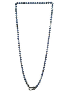 Blue Agate/Hematite Necklace