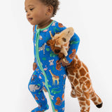 SoftSnooze™ Baby Bamboo Viscose Zoo Crew Footed One Piece Pajama