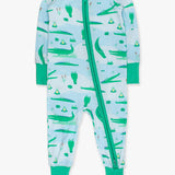 SoftSnooze™ Baby Bamboo Viscose Alligator Adventure Convertible One Piece Footie Pajama