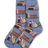 Let's Read Bookshelf Crew Sock