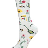 Flower Garden Bamboo Blend Crew Sock