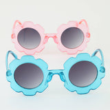 Kids Bright Flower Frame Sunglasses