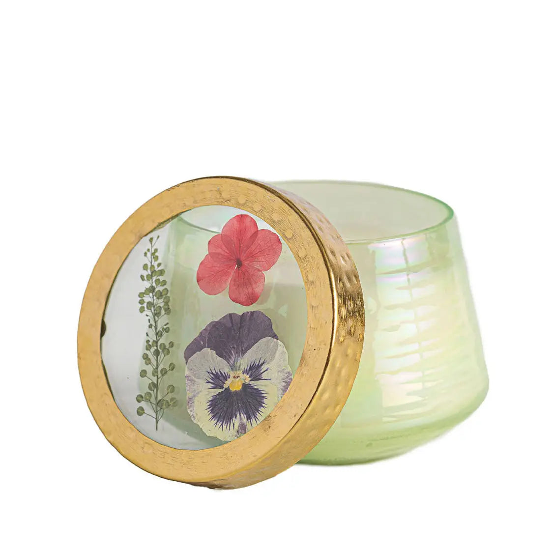 Watercolor Pressed Floral Candles