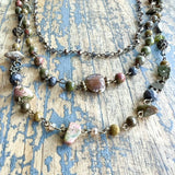 Medina Necklace Unakite