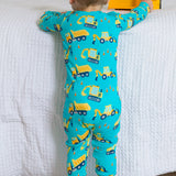 Under Construction Convertible One Piece Footie Pajama